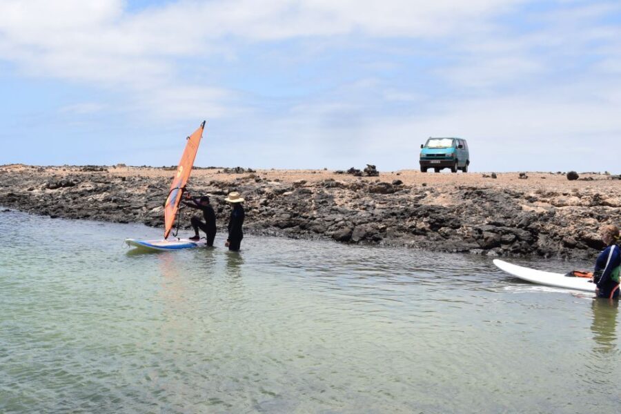 From Corralejo: Small Group Windsurfing Class in El Cotillo - Price value: is $100 for 4.5 hours a fair deal?