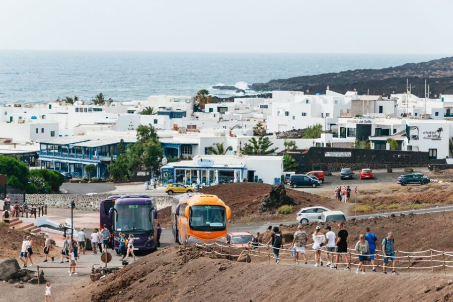 From Fuerteventura: Lanzarote Trip with Wine Tasting & Lunch - The volcano route through lava fields, plus what lunch actually does for you