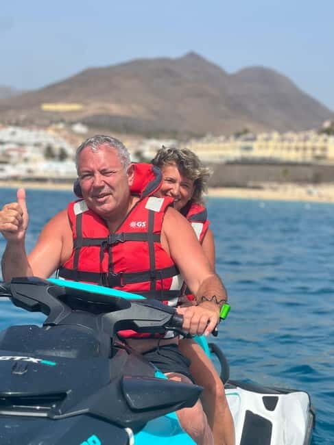From Morro Jable: Jet Ski Adventure Tour (without license) - Small group setup: sharing a jet ski changes the math