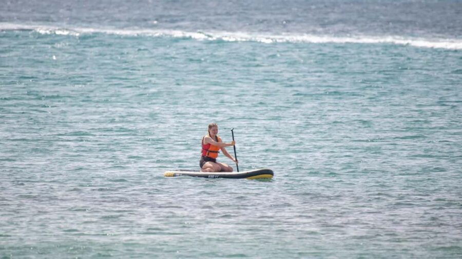 Fuerteventura: Explore Costa Calma Bay on a SUP Board! - Costa Calma Bay from a SUP seat: why this water feels good
