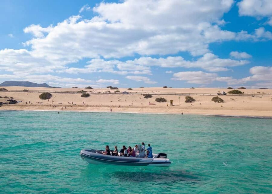 Fuerteventura: Lobos Island Round-Trip Speedboat Ticket - Corralejo to Lobos in a Zodiac speedboat: fast, seated, and sometimes bumpy